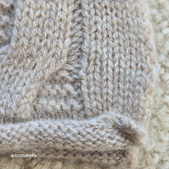 Nordstrom Cashmere Cable Knit Tan Classic - Picture 5 of 8